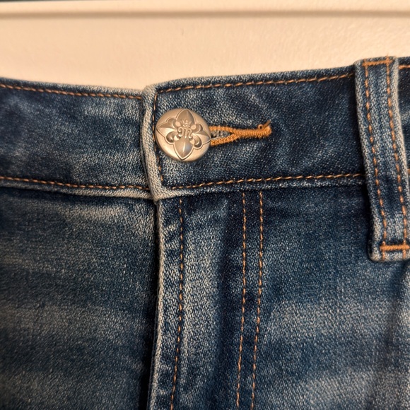 Miss Me Blue Distressed Jean Shorts - Picture 3 of 5